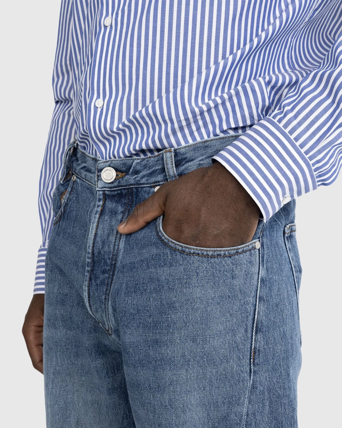 Trussardi – Five-Pocket Twisted Tapered Jeans Blue Rigid 5 Trussardi – Five-Pocket Twisted Tapered Jeans Blue Rigid - Image 5