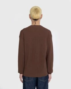Auralee – Super Hard Twist Rib Knit Cardigan Brown -Acne Studios Clothing 02.15.23 On Model Au UpsBmjrw