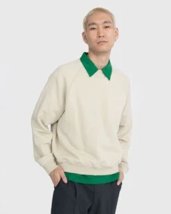 Auralee – Smooth Soft Sweat Pullover Beige -Acne Studios Clothing 02.15.23 On Model Au xXp8qOke