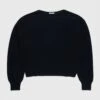 Auralee – Super Fine Cashmere Silk Knit Boat Neck Pullover Black