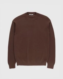 Auralee – Super Hard Twist Rib Knit Cardigan Brown