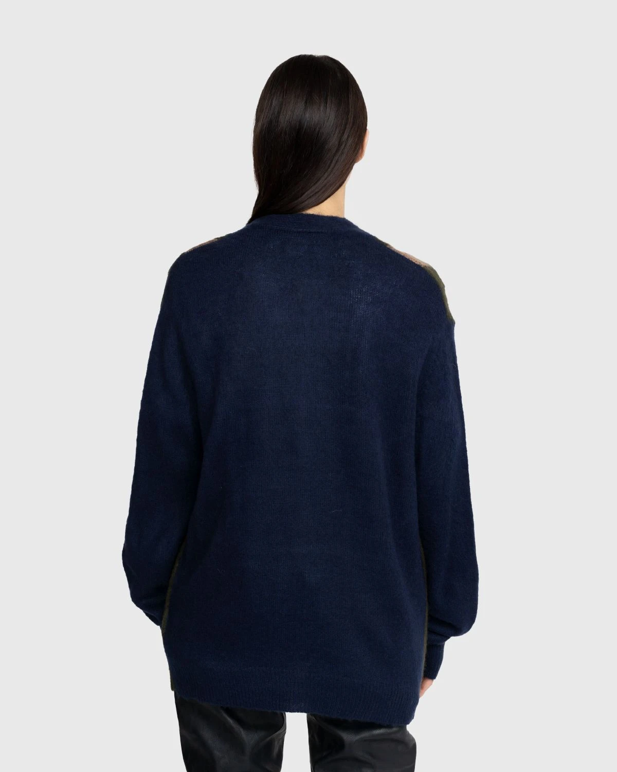 Noon Goons – Recess Knit Cardigan Navy/Green 3 Noon Goons – Recess Knit Cardigan Navy/Green - Image 3