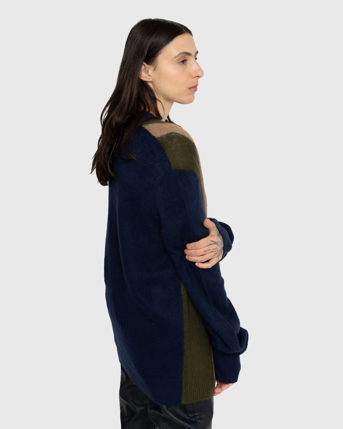 Noon Goons – Recess Knit Cardigan Navy/Green 6 Noon Goons – Recess Knit Cardigan Navy/Green - Image 6