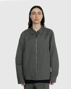 Highsnobiety – Texture Nylon Zipper Shirt Jacket Grey -Acne Studios Clothing 04.05.23 HS05 D3 OnM 69IqDco1