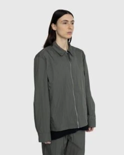 Highsnobiety – Texture Nylon Zipper Shirt Jacket Grey -Acne Studios Clothing 04.05.23 HS05 D3 OnM CLNxrvU1