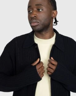 Auralee – Brushed Cotton Wool Rib Knit Shirt Black -Acne Studios Clothing 05.10.23 Auralee Kni Rc5rtXCd