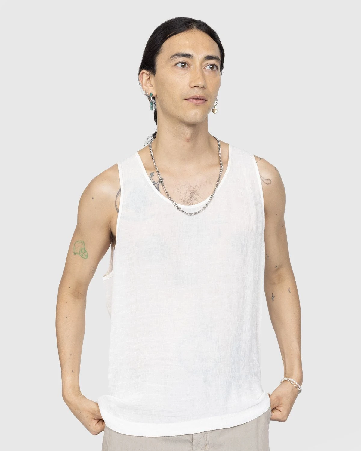 Our Legacy – Singlet Almond Milk Ruffle Viscose 2 Our Legacy – Singlet Almond Milk Ruffle Viscose - Image 2