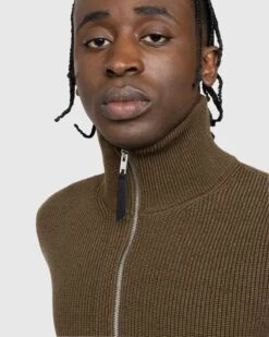 Maison Margiela – Knit Zip-Up Cardigan Brown -Acne Studios Clothing 05.17.23 Margiela Kn PVo41jMm