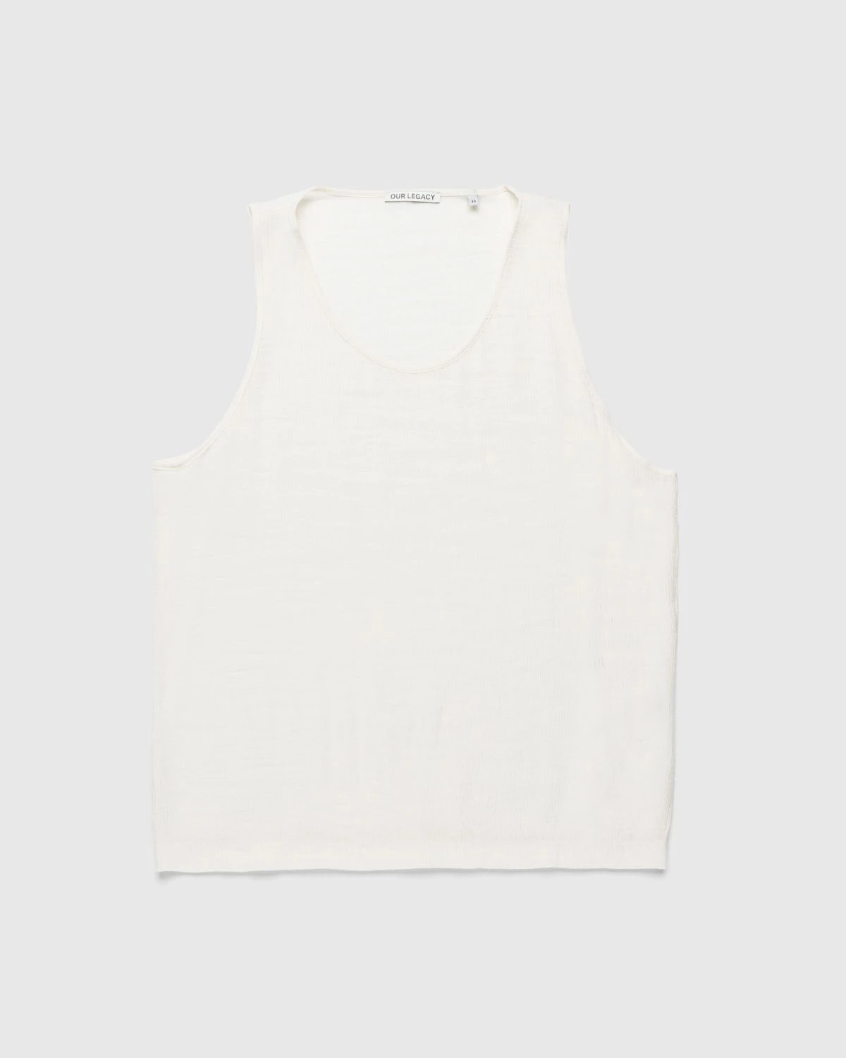 Our Legacy – Singlet Almond Milk Ruffle Viscose 1 Our Legacy – Singlet Almond Milk Ruffle Viscose