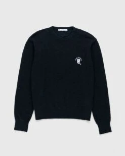 Acne Studios – Embroidered Logo Crewneck Dark Navy Melange