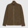 Maison Margiela – Knit Zip-Up Cardigan Brown