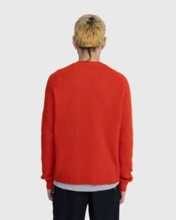 Acne Studios – Embroidered Crewneck Sweater Red -Acne Studios Clothing Acne SS239892 uygnbiCN