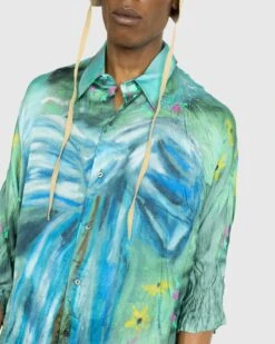 Acne Studios – Printed Button-Up Shirt Blue -Acne Studios Clothing Acne Shirt Blue 5783 fZAXbaq6