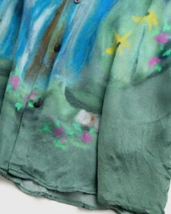 Acne Studios – Printed Button-Up Shirt Blue -Acne Studios Clothing Acne Shirt Blue 7245 v3O Sh4D