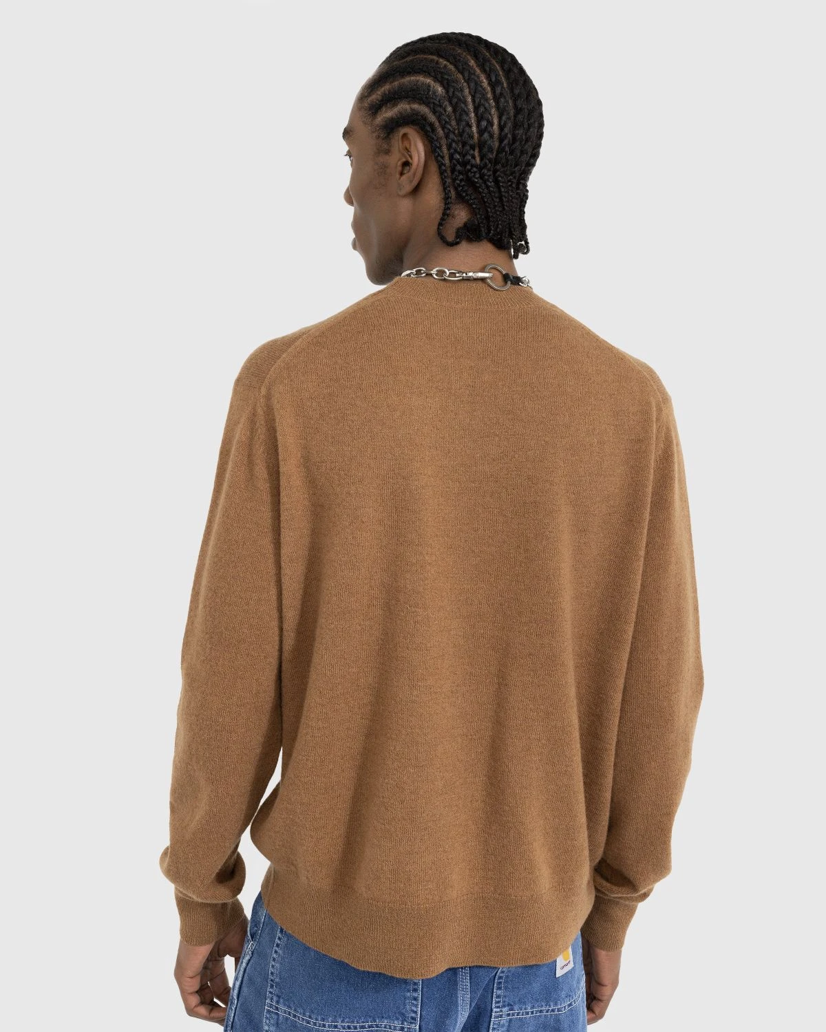 Acne Studios – Wool Crewneck Sweater Toffee Brown 3 Acne Studios – Wool Crewneck Sweater Toffee Brown - Image 3