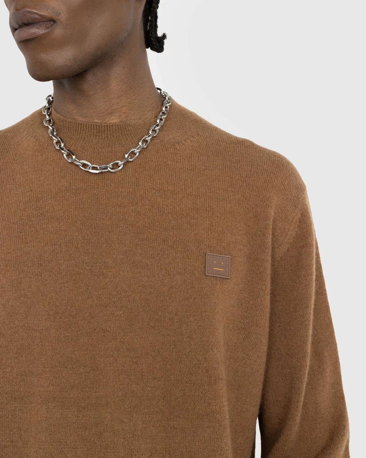 Acne Studios – Wool Crewneck Sweater Toffee Brown 4 Acne Studios – Wool Crewneck Sweater Toffee Brown - Image 4