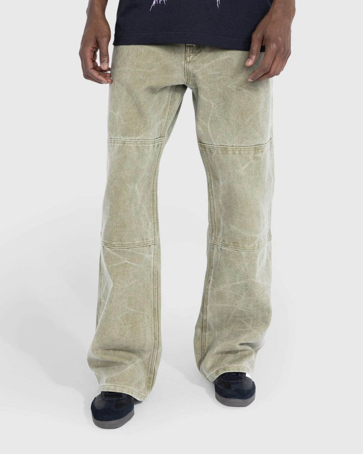 Acne Studios – Cotton Canvas Trousers Khaki Beige 2 Acne Studios – Cotton Canvas Trousers Khaki Beige - Image 2