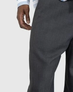 Acne Studios – Wool Blend Tailored Trousers Dark Grey Melange -Acne Studios Clothing AcneStudios pants gr 3oqiR0Gf