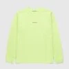Acne Studios – Organic Cotton Logo Longsleeve T-Shirt Fluo Green