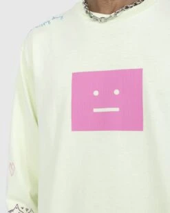 Acne Studios – Scribbles Longsleeve T-Shirt Green -Acne Studios Clothing AcneStudios tshirt g IY5N8Pnn