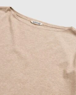 Auralee – Hard Twist Cotton Cashmere Boat Neck Longsleeve Tee Beige -Acne Studios Clothing Auralee Longsleeve B wB9gu1Fj
