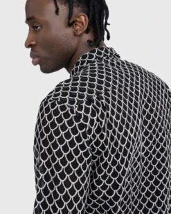 Bode – Embroidered Sheer Siren Long-Sleeve Shirt Black -Acne Studios Clothing Bode 0515 J0zdvpKy
