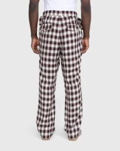 Bode – Shadow Plaid Side-Tie Trousers Brown -Acne Studios Clothing Bode 1315 1G3zZors