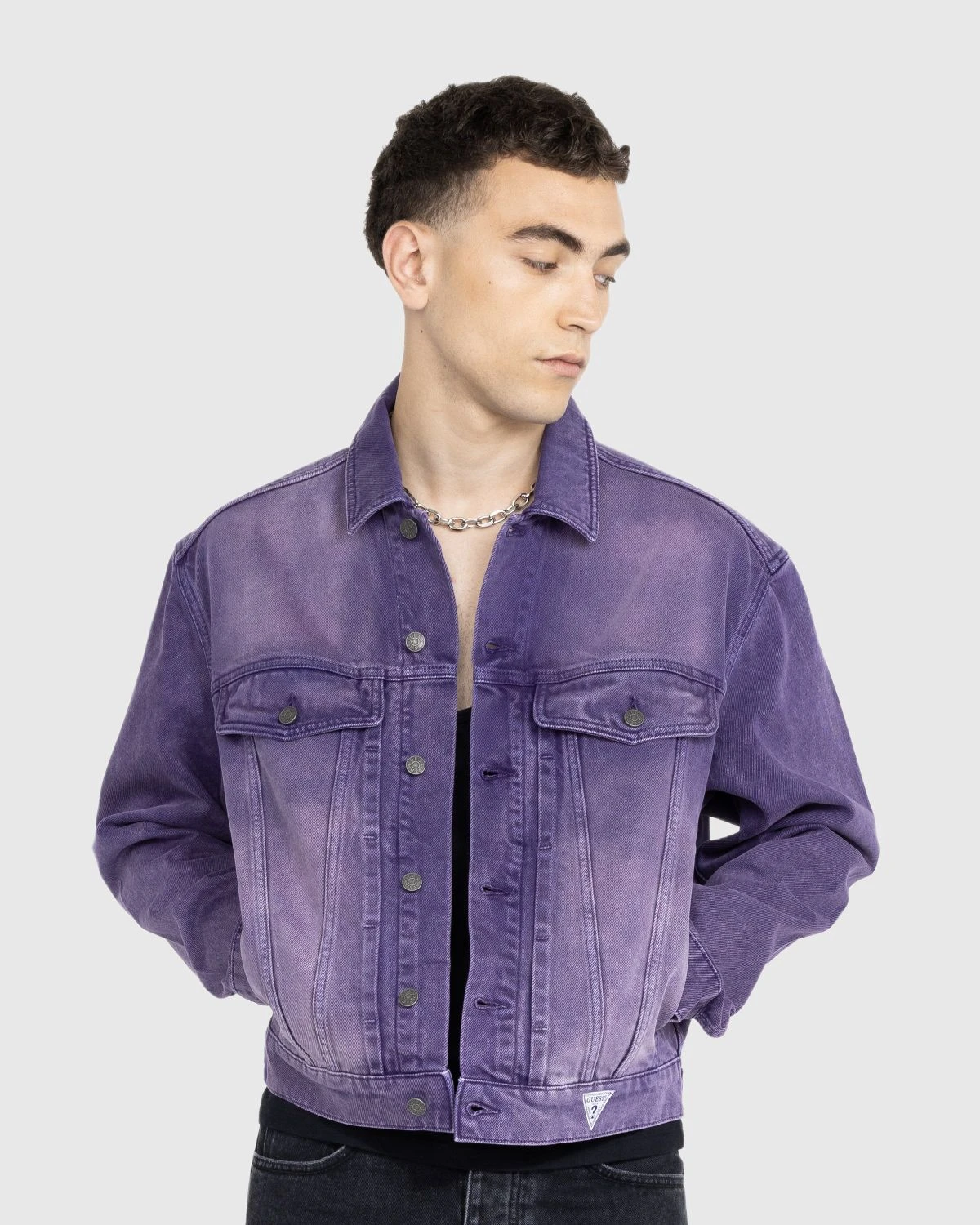 Guess USA – Vintage Denim Jacket Purple 2 Guess USA – Vintage Denim Jacket Purple - Image 2