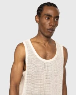 Highsnobiety – Cotton Mesh Knit Tank Top Eggshell 11 Highsnobiety – Cotton Mesh Knit Tank Top Eggshell -Acne Studios Clothing HS05 0316 bOUsaYec