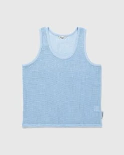 Highsnobiety – Cotton Mesh Knit Tank Top Blue