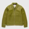 Highsnobiety – Leather Jacket Olive Green