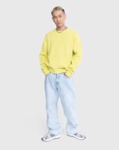 Highsnobiety – Pigment Dyed Loose Knit Sweater Yellow -Acne Studios Clothing HS05 Drop25675 jIkl SBD