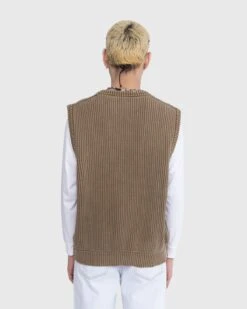 Highsnobiety – Pigment Dyed Loose Knit Sweater Vest Brown -Acne Studios Clothing HS05 Drop25701 DxGKA1QO
