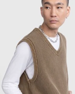 Highsnobiety – Pigment Dyed Loose Knit Sweater Vest Brown -Acne Studios Clothing HS05 Drop25708 RpglzhHj