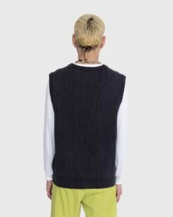 Highsnobiety – Pigment Dyed Loose Knit Sweater Vest Black -Acne Studios Clothing HS05 Drop25986 E5msmvwe