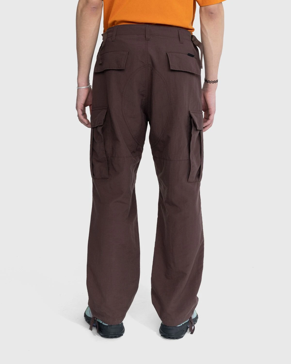 Highsnobiety – Nylon Cargo Pants Brown 3 Highsnobiety – Nylon Cargo Pants Brown - Image 3