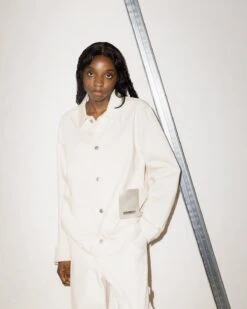 Highsnobiety – Cotton Drill Chore Jacket Natural -Acne Studios Clothing HS05 SS23 Drop2 002 gtVtH25v