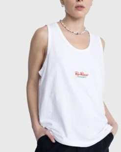 Highsnobiety X Bar Basso – Logo Tank Top White -Acne Studios Clothing HSxBarBasso9281 icxnUHAc