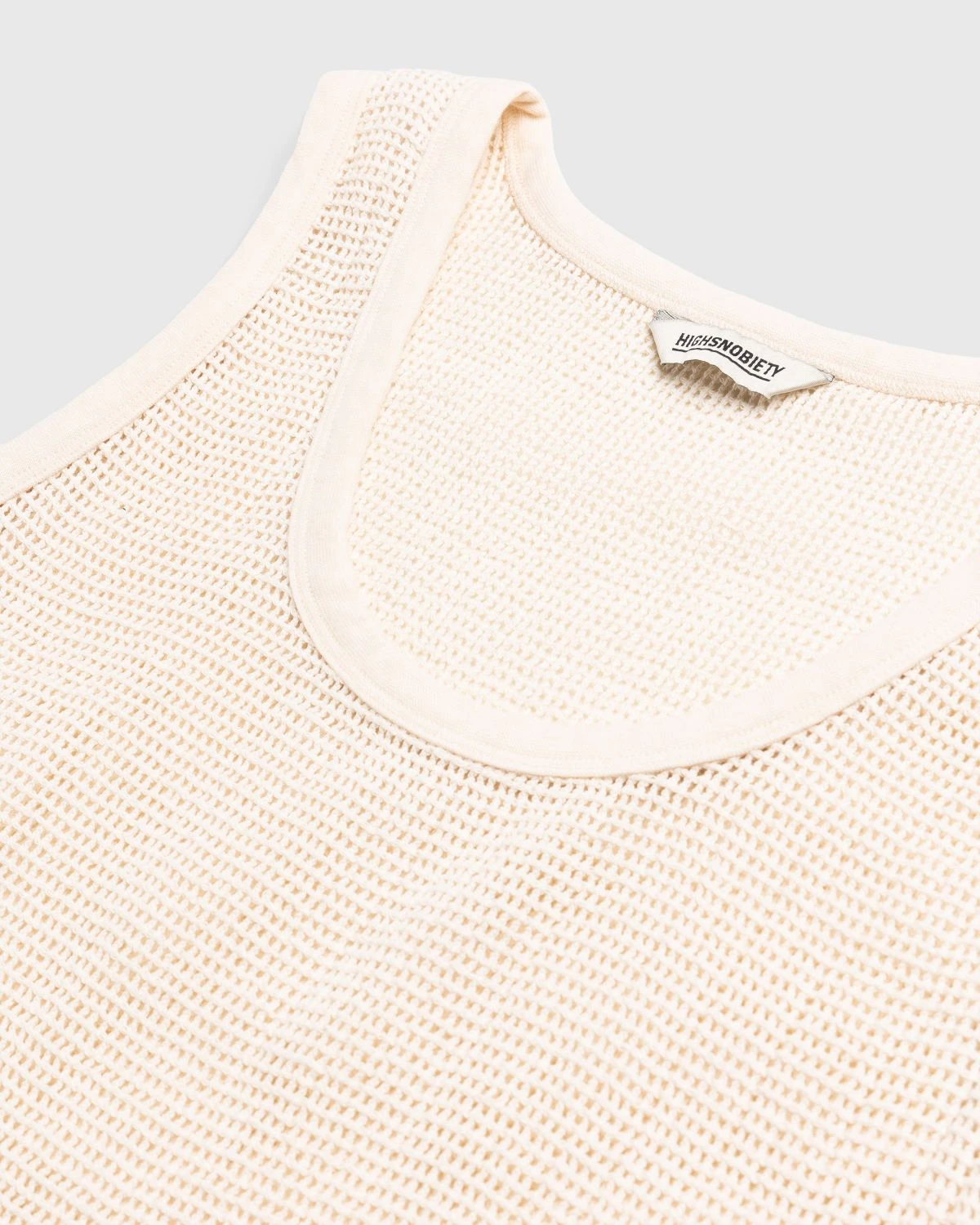 Highsnobiety – Cotton Mesh Knit Tank Top Eggshell 6 Highsnobiety – Cotton Mesh Knit Tank Top Eggshell - Image 6