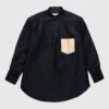 J.W. Anderson – Contrast Patch Pocket Oversized Shirt Navy Blue