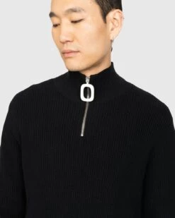 J.W. Anderson – Half Zip Jumper Black 9 J.W. Anderson – Half Zip Jumper Black -Acne Studios Clothing JW Anderson Sweater bp1k72Fg
