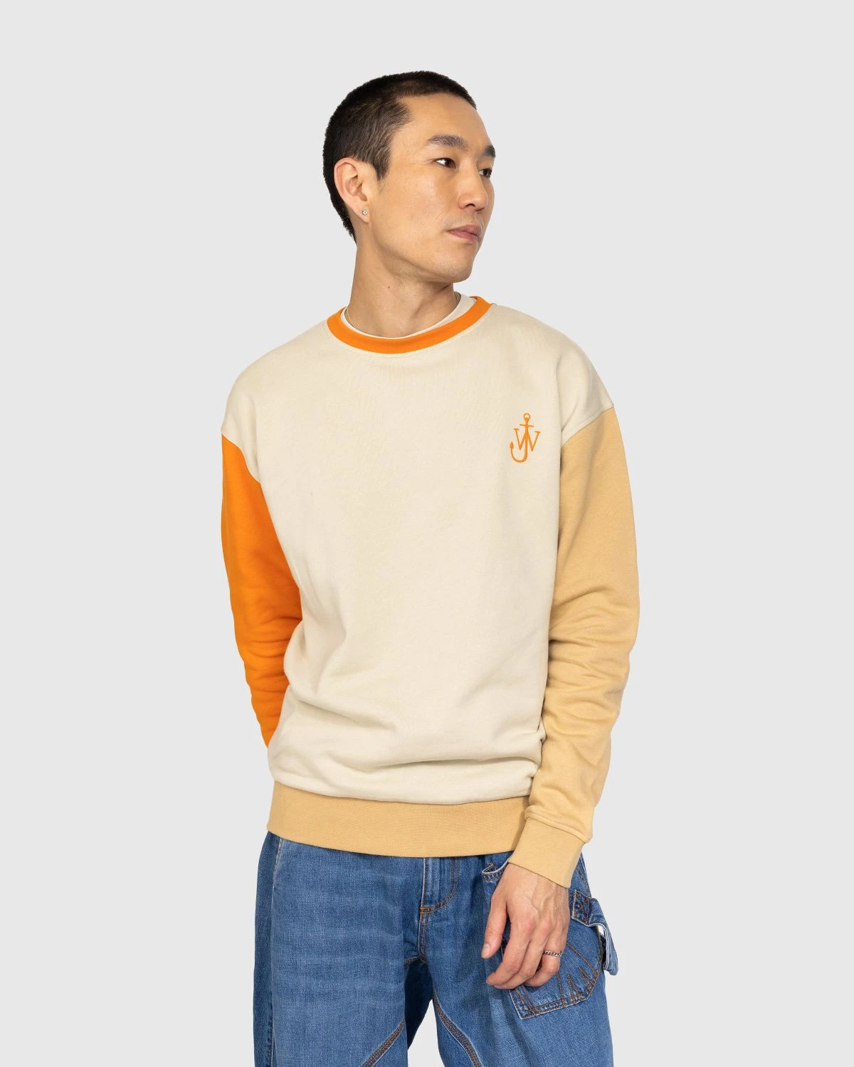 J.W. Anderson – Color Block Sweatshirt Beige 2 J.W. Anderson – Color Block Sweatshirt Beige - Image 2