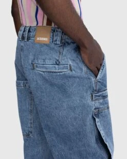 JACQUEMUS – Le De Nimes Cargo Blue/Tabac -Acne Studios Clothing Jacquemus Jeans Blue KnKsN4eD