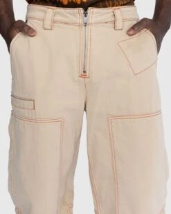 JACQUEMUS – Le De Nimes Cargo Beige/Terracotta -Acne Studios Clothing Jacquemus Trousers B VOWgD Se
