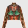 Jean Paul Gaultier – Zip High Neck Longsleeve Top Orange