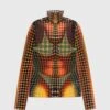 Jean Paul Gaultier – High Neck Longsleeve Top Orange