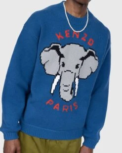 Kenzo – Bowling Elephant Merino Wool Jumper Wisteria -Acne Studios Clothing Kenzo 0185 KKk9pG94