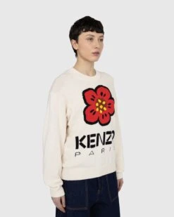 Kenzo – ‘BOKE FLOWER’ Jumper -Acne Studios Clothing Kenzo Sweater White li2LxlbO