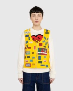 Kenzo – ‘Archives Labels’ Vest -Acne Studios Clothing Kenzo Vest Yellow 49 C o8BiXE