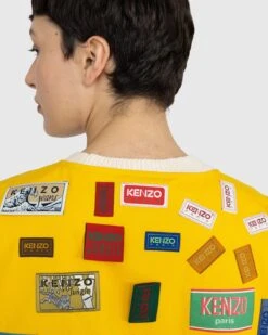 Kenzo – ‘Archives Labels’ Vest -Acne Studios Clothing Kenzo Vest Yellow 49 q Aaj9T8